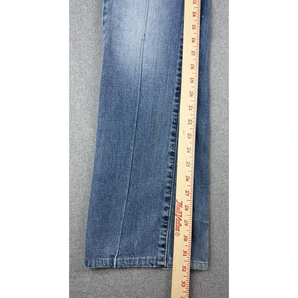 Levi's 527 Slim Boot Jeans Men's 32x32 Blue Distressed Paint Wash Denim
